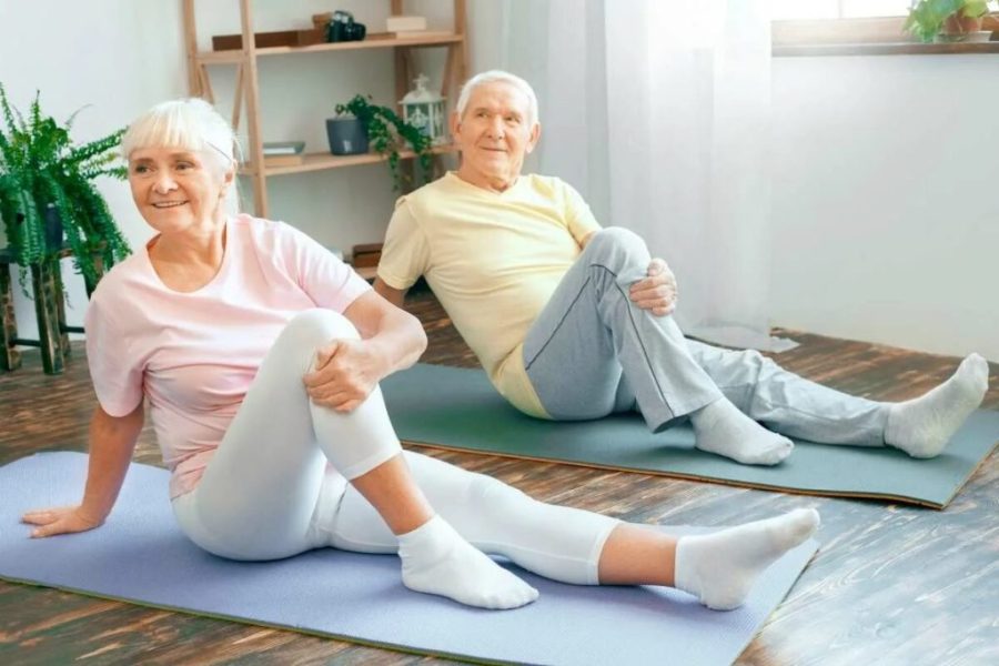 Pilates-oefening voor ouderen