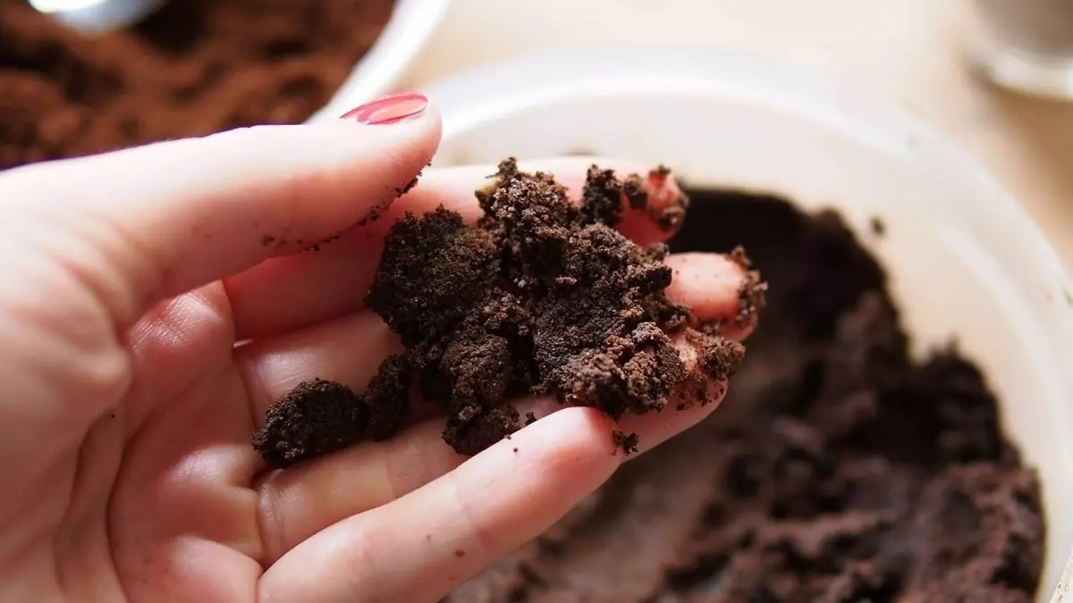 Het koffiedik moet droog zijn