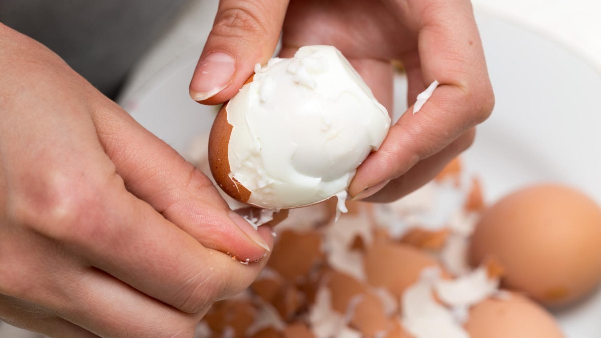 een lage pH-waarde in verse eieren