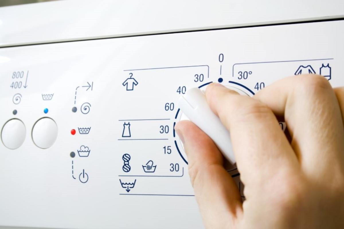wasprogramma geselecteerd op 40 graden op de wasmachine
