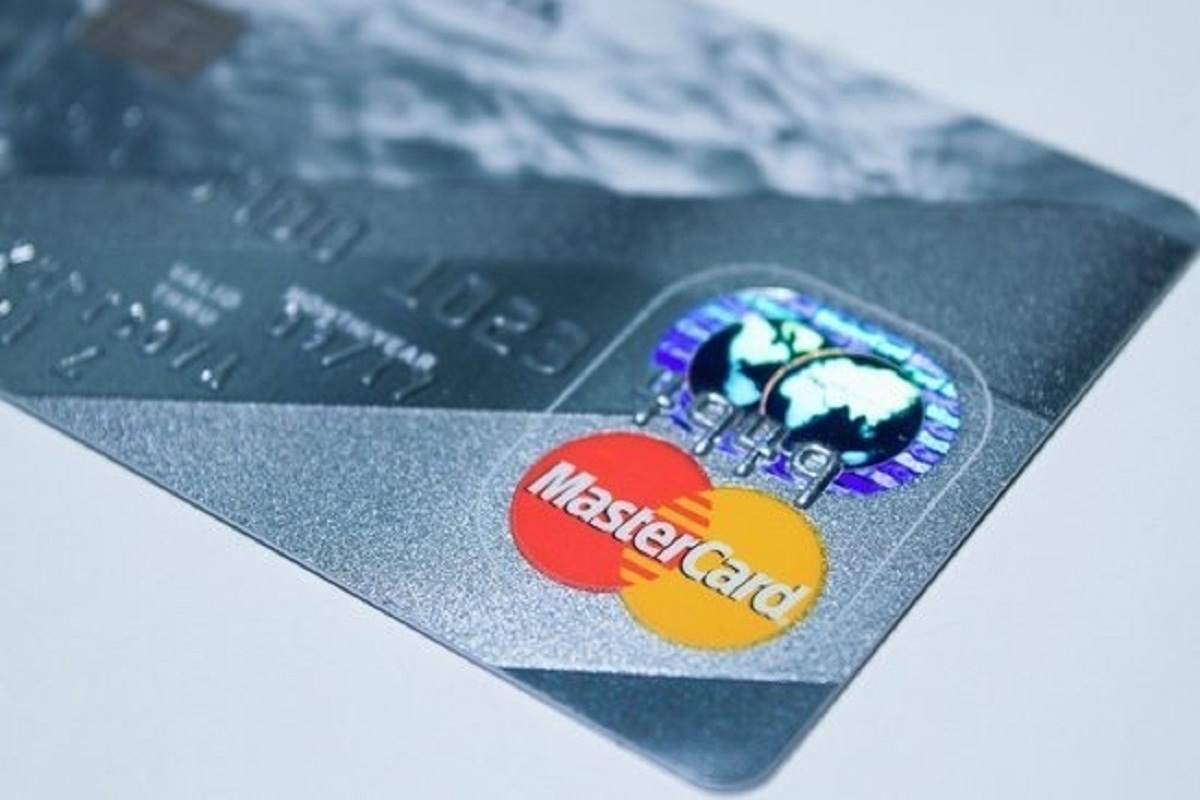 Hologram op een Mastercard-bankkaart