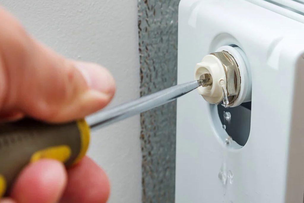 Luchtklep in de radiator