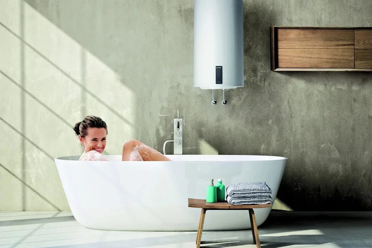 met een boiler kun je een warm bad nemen