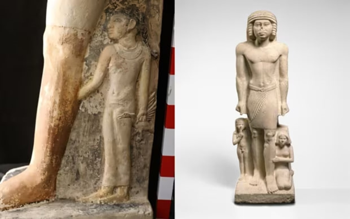 De eigenaardigheid ervan heeft meer te maken met de beeldhouwtechniek