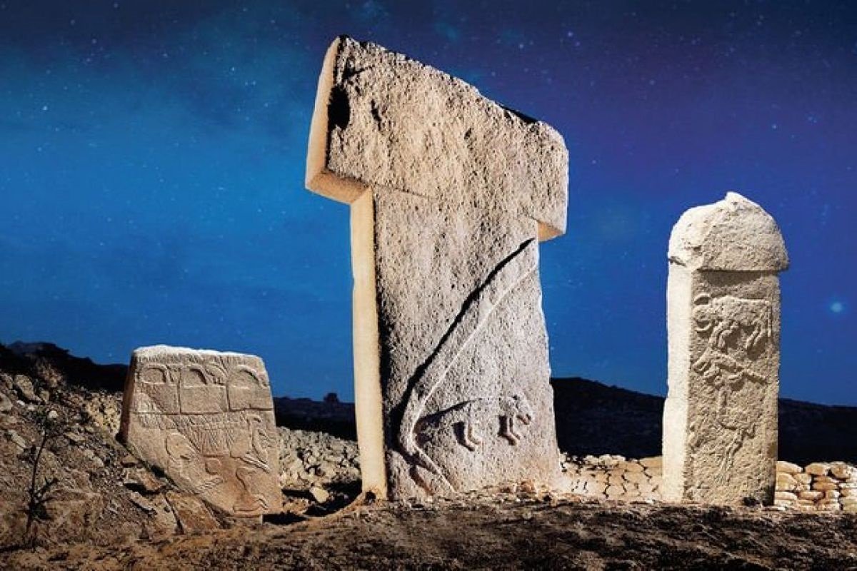 De oude beschaving heeft uit steen gehouwen