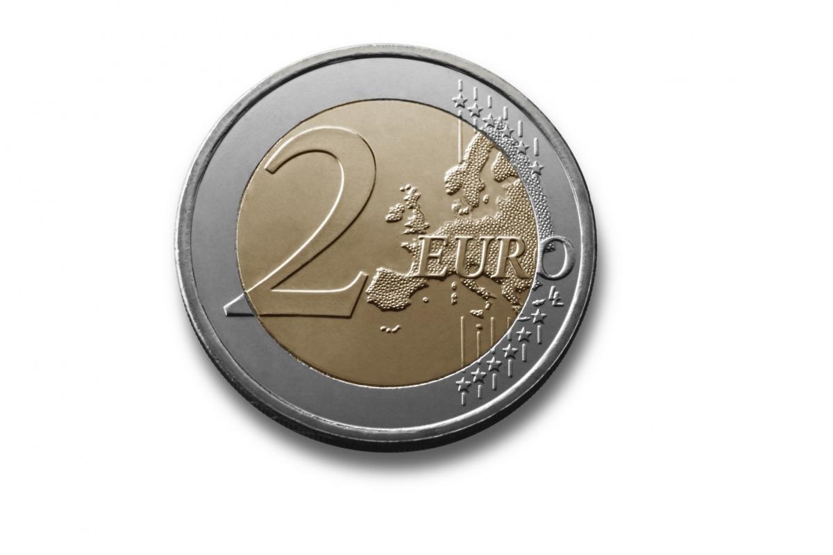 muntstuk met een waarde van 2 euro