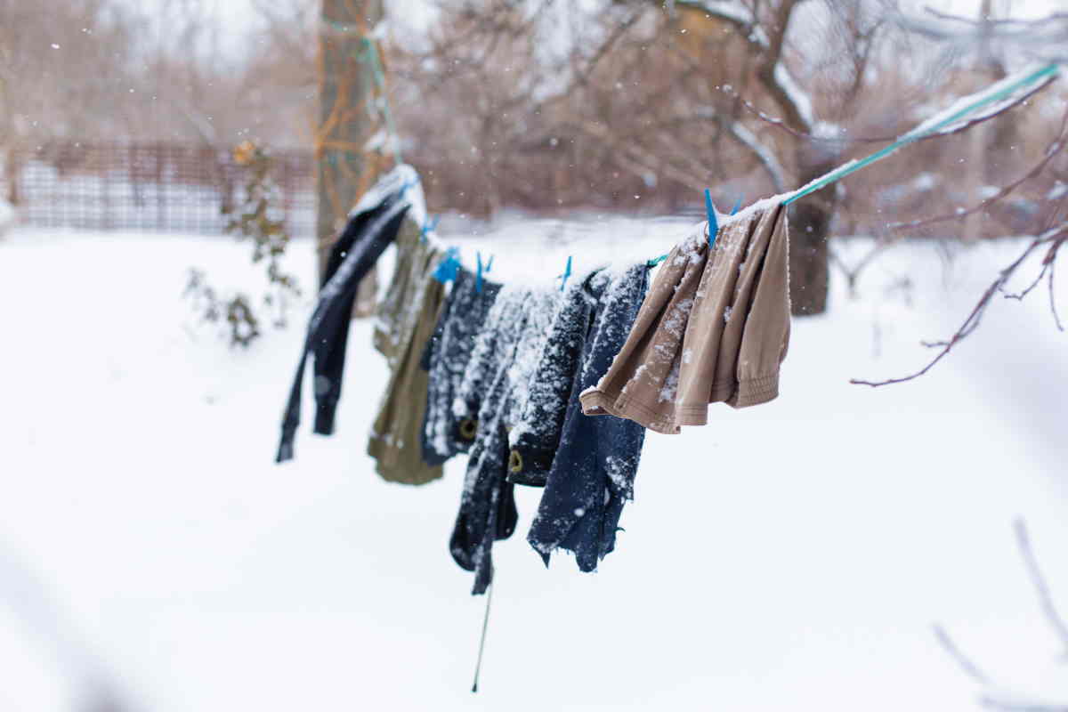 Oude wijsheid voor het drogen van wasgoed in de winter