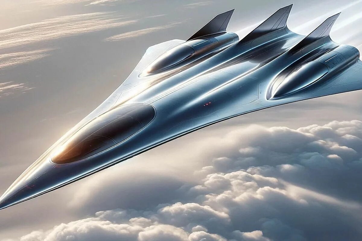Hypersonisch vliegtuig vliegt met zeer hoge snelheid